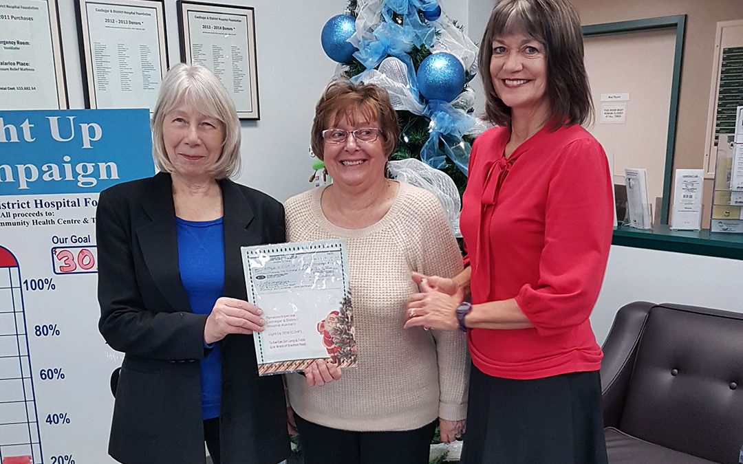 Hospital Auxiliary Society Donated $13,142.00 Through CDHF During Light Up 2018